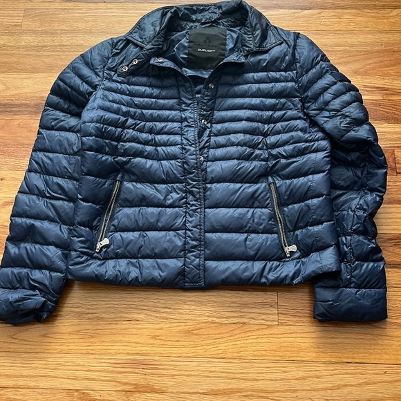 PEUTEREY DUPLICITY goose down packable navy jacket size 46 - Picture 1 of 8